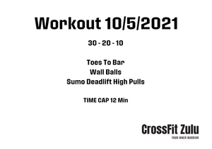 CrossFit Zulu Workout 10/05/2021